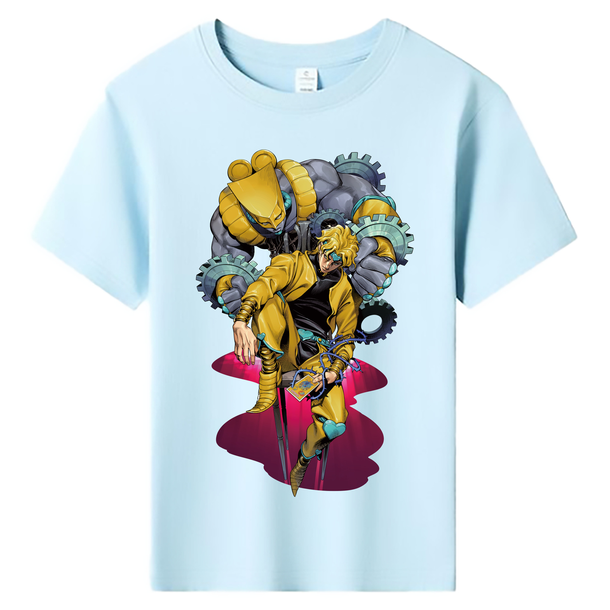 （画像用） ジョジョの奇妙な冒険 ディオ?ブランドー JoJo's Bizarre Adventure Dio Brando 綿100％キッズTシャツ（フロントプリント）